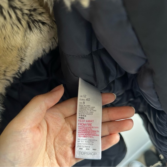 topshop faux fur hooded parka - Picture 4 of 8